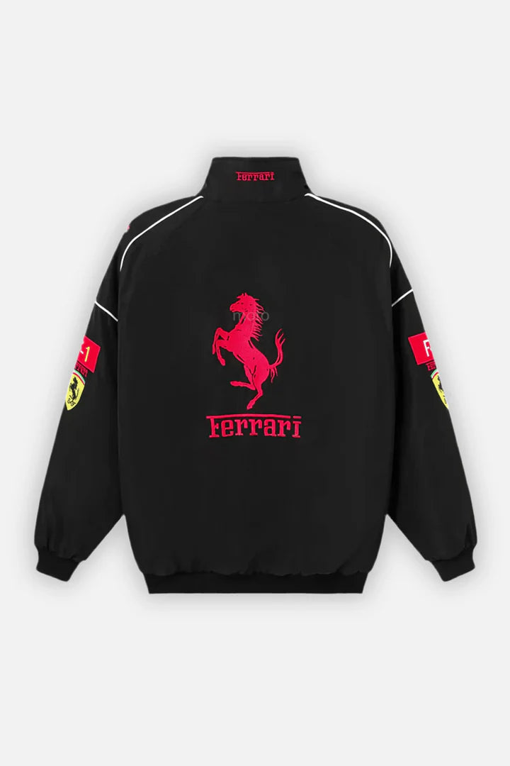 Ferrari F1 Vintage Racing Jacket - Black Edition