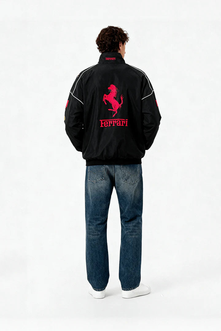 Ferrari F1 Vintage Racing Jacket - Black Edition