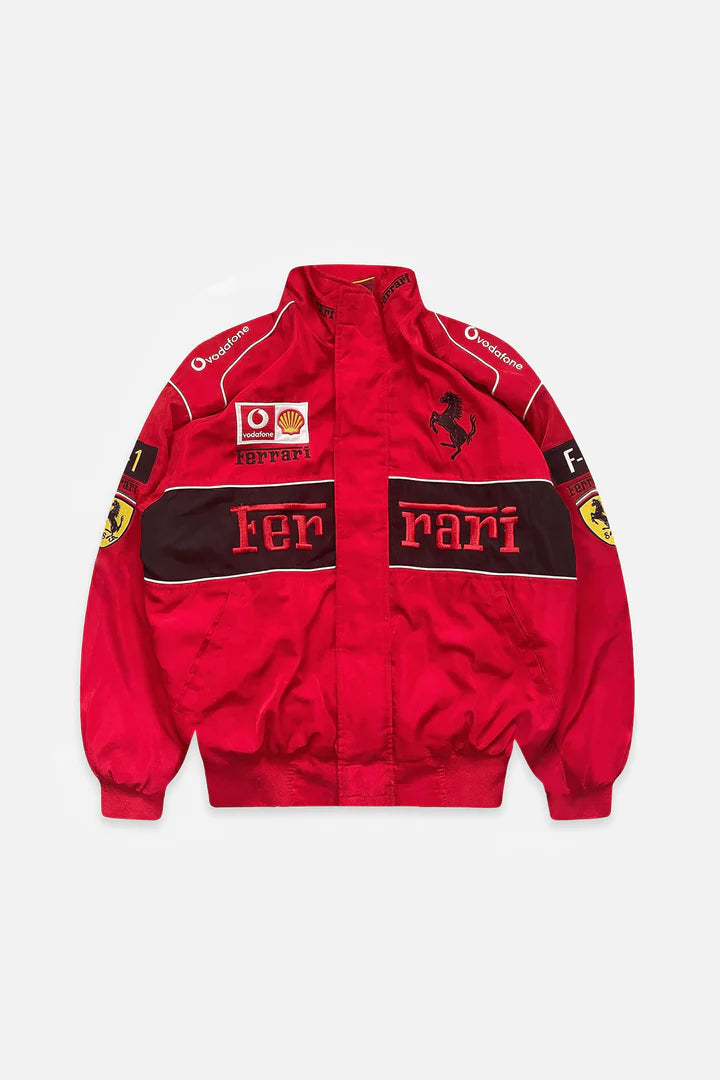 Ferrari F1 Vintage Racing Jacket - Red ZipCover Edition